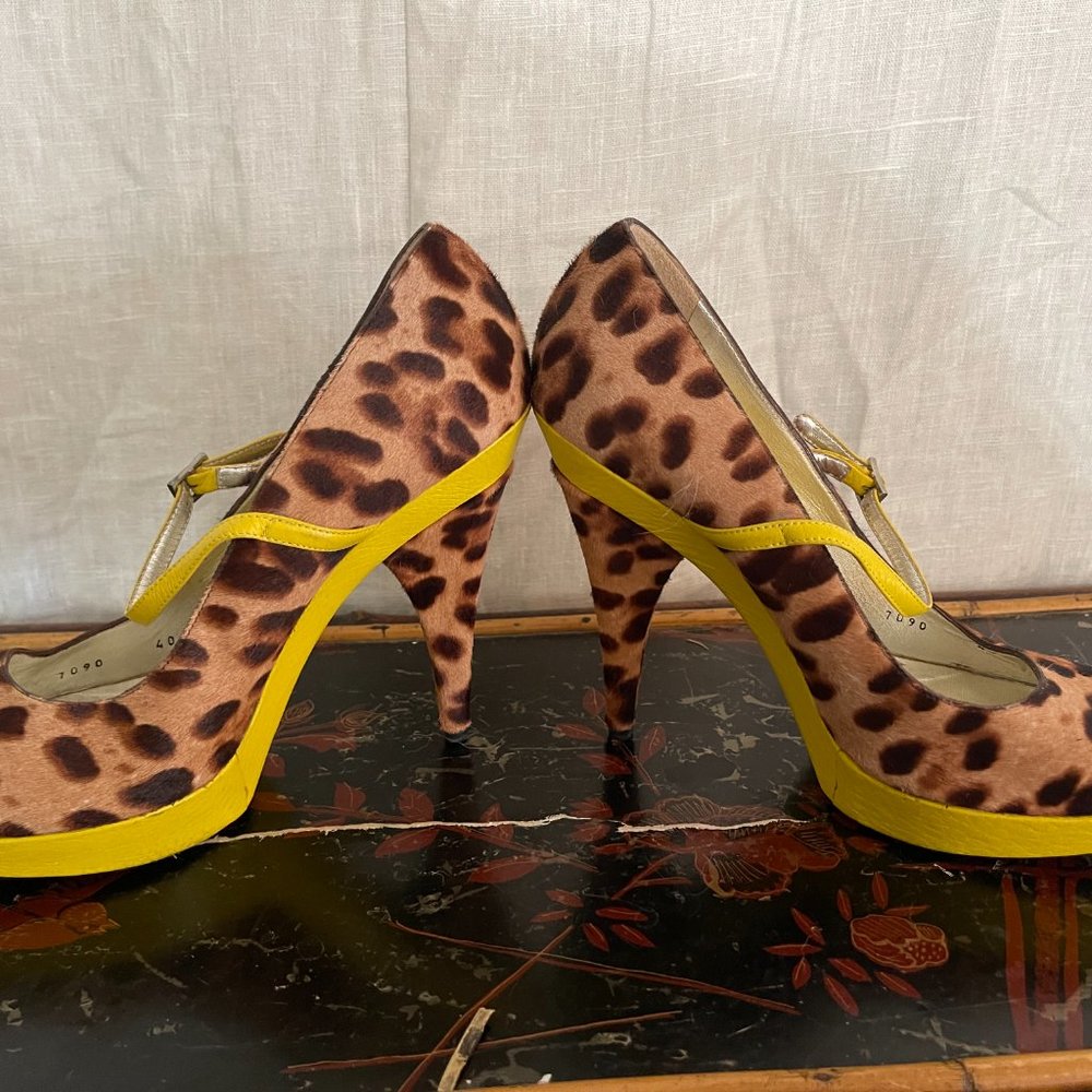 Pair Dolce & Gabbana Leopard Platforms - Picture 4 of 6